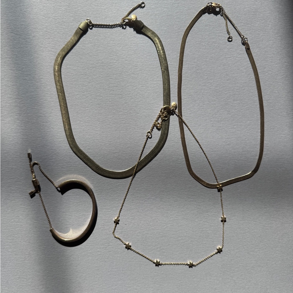 Madewell gold necklace jewelry bundle